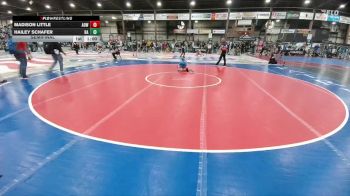 100 lbs Semifinal - Madison Little, American Outlaws Wrestling vs Hailey Schafer, Highmore AAU