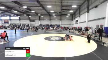 130 lbs Consolation - Adam Salas, Silverback WC vs Aj Russell, Lions WC