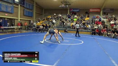 165 lbs 5th Place Match - Bridger Hall, University Of Providence (Mont.) vs Devin Crawford, Montana State University-Northern (Mont.)