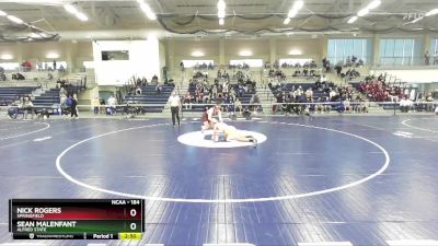 184 lbs Quarterfinal - Nick Rogers, Springfield vs Sean Malenfant, Alfred State