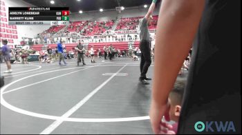49 lbs Quarterfinal - Adelyn Lonebear, Clinton Youth Wrestling vs Barrett Kline, Piedmont