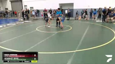 80 lbs Round 1 - Maya Iverson, Bethel Freestyle Wrestling Club vs McKinley Bock, Soldotna Whalers Wrestling Club