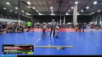 75 lbs Cons. Semi - Caleb Cashman, Guerrilla Wrestling (GWA) vs Maddox Plambeck, BeastWorks Wrestling Club