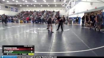 126 lbs Cons. Round 2 - Desmond Fiore, El Camino Real High School vs Ryan Amini, ECR Wrestling