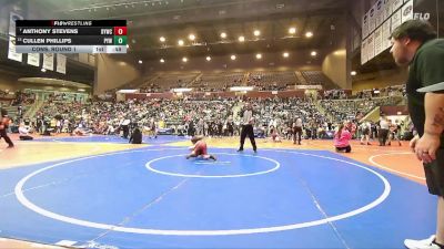 70 lbs Cons. Round 1 - Anthony Stevens, Dover Youth Wrestling Club vs Cullen Phillips, Panther Youth Wrestling-CPR