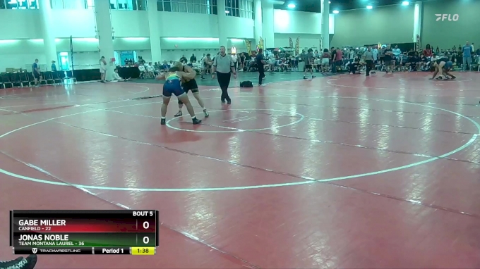 190 lbs Round 1 (10 Team) - Gabe Miller, Canfield vs Jonas Noble, Team ...