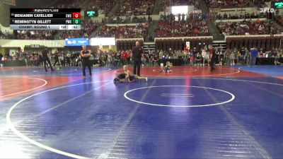 66 lbs Champ. Round 1 - Remingtyn Gillett, Powell Wrestling Club vs Benjamin Catellier, Casper Wrestling Club