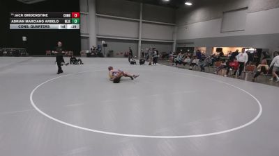 144 lbs Cons. Quarters - Jack Bridenstine, Coon Rapids Mat Bandits Wrestling Club vs Adrian Marciano Arbelo, New Jersey