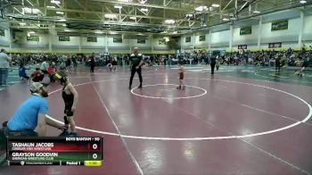 50 lbs Cons. Semi - Tashaun Jacobs, Cobbler Kids Wrestling vs Grayson Goodvin, Sheridan Wrestling Club