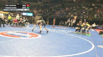 106 Class 3 lbs Cons. Round 1 - Preston Baker, Winnetonka vs Kael Viehmann, Hannibal