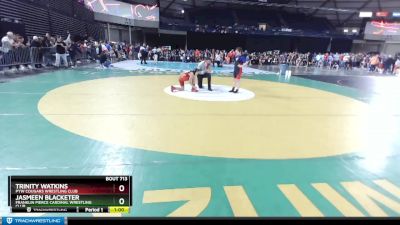 98 lbs Round 3 - Jasmeen Blacketer, Franklin Pierce Cardinal Wrestling Club vs Trinity Watkins, PYW Cougars Wrestling Club