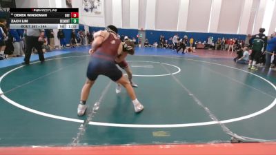 144 lbs Champ. Round 1 - Derek Winseman, Dobyns Bennett vs Zach Lim, Belmont Hill