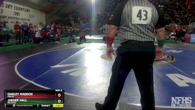 2A 145 lbs Semifinal - Jaeger Hall, Kellogg vs Oakley Maddox, Malad