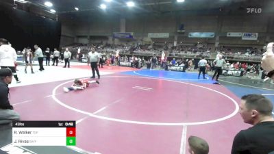 43 lbs Quarterfinal - Rourke Walker, Top Notch vs Jett Rivas, Bayfield Wrestling Club