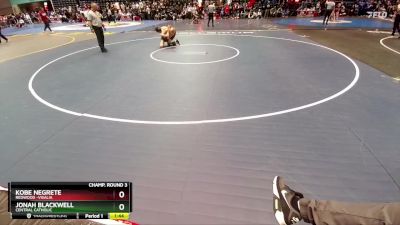 120 lbs Champ. Round 3 - Kobe Negrete, Redwood -Visalia vs Jonah Blackwell, Central Catholic