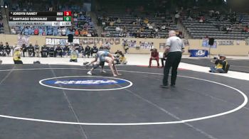 150 lbs 1st Place Match - Jordyn Raney, Union County vs Santiago Gonzalez, Moore