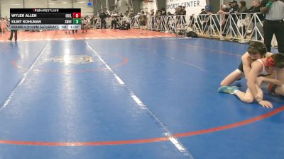 88 lbs Round 4 (2:15pm Saturday) - Wyler Allen, Oklahoma Elite vs Klint Kohlman, Michigan S.W.A.T.