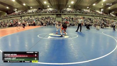 100 lbs Cons. Round 2 - Karsin Lent, Chillicothe Wrestling Club-AAA vs Peter Heyen, Southern Boone Wrestling Club-AAA