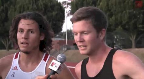 Trevor Dunbar and Rob Finnerty after breaking 4 minute barrier