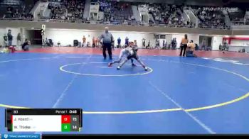 80 lbs Quarterfinals (8 Team) - Wesley Thieke, LSH (LeSueur/Henderson) vs James Hoard, Grand Rapids