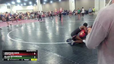 132 lbs Quarterfinals (8 Team) - Elijah Richardson, Palm Bay vs Jonathan Davis, Straw Hats