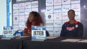 Carmelita Jeter walks out of Monaco Press Conference after first doping question