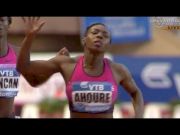 Murielle Ahuore 200m over Fraser-Pryce in Monaco