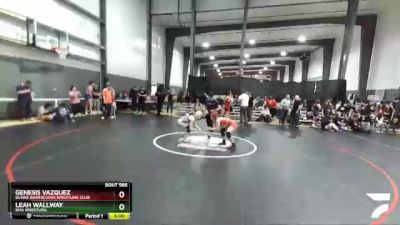 112 lbs Cons. Semi - Genesis Vazquez, Blaine Barracudas Wrestling Club vs Leah Wallway, BMA Wrestling