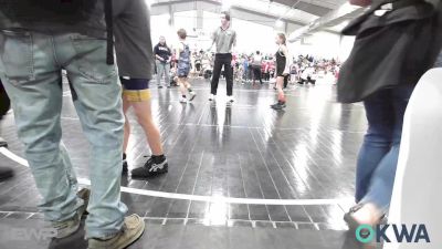 70 lbs Rr Rnd 3 - Emily Tarwater, Eufaula Ironheads Wrestling Club vs Colson Beckley, Team Tulsa Wrestling Club