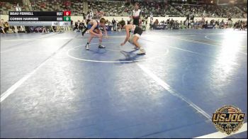92 lbs Consi Of 8 #1 - Beau Ferrell, Weatherford Youth Wrestling vs Corbin Hawkins, Noble Takedown Club