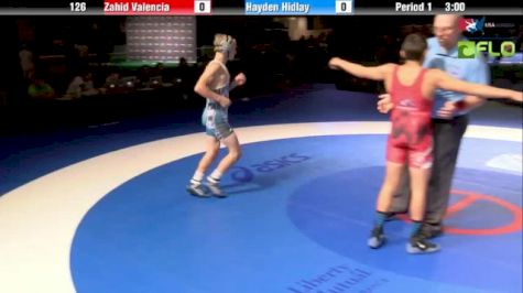 126 lbs finals Zahid Valencia CA vs. Hayden Hidlay, PA