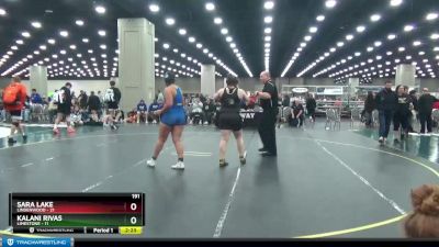191 lbs Placement (4 Team) - Kalani Rivas, Limestone vs Sara Lake, Lindenwood