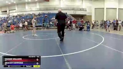 102 lbs Cons. Round 1 - Tanner Williams, OH vs Graham Hammons, OH