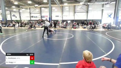 80 lbs Rr Rnd 1 - Layla Andrews, Umpqua Wrestling Club vs Anela Hogg, Mat Demon WC