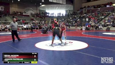 6A 140 lbs Cons. Round 1 - Addison MacMillan, Cabot vs Bryah Jackson, Little Rock Central