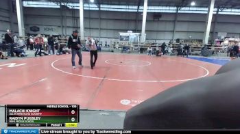 105 lbs Semifinal - Raidyn Pugsley, Buhl Middle School vs Malachi Knight, All In Wrestling Academy