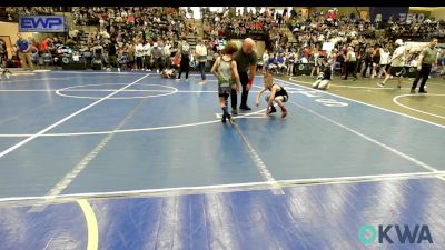 49 lbs Quarterfinal - Lane Plumlee, Mustang Bronco Wrestling Club vs Axel Gibson, Team Guthrie Wrestling