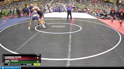 184 lbs Quarterfinals (8 Team) - Cameron Myhre, Mountain View vs Uriel Valdez, Bend