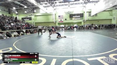 106 lbs Cons. Round 1 - Hector Esqueda, SYLMAR vs Devin Ferrall, CANOGA PARK