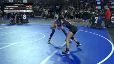 100 lbs Quarterfinal - Giselle Solano, Franklin (Elk Grove) (SJ) vs Leah Lopez, San Marino (SS)