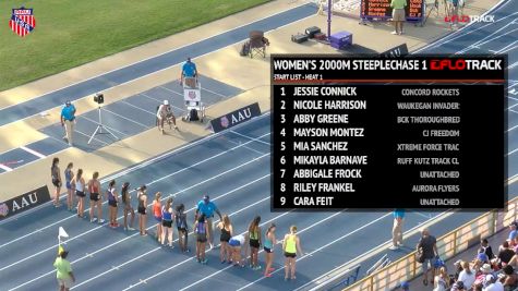 Girls' 2k Steeplechase, Finals 1 - Age 17-18