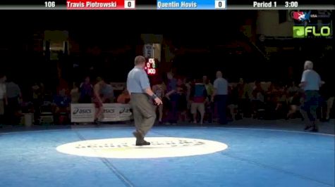106 lbs match Travis Piotrowski vs. Quentin Hovis