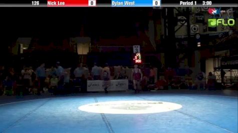 126 lbs match Nick Lee vs. Dylan West