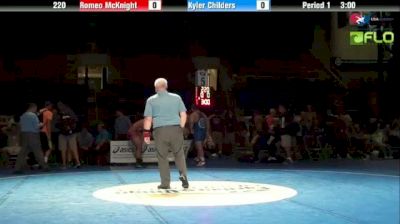 220 lbs match Romeo McKnight vs. Kyle Childers