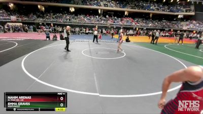 5A 107 lbs Quarterfinal - Nahim Arenas, El Paso Bel Air vs Emma Graves, Northwest