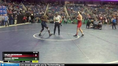 3A 175 lbs Cons. Round 2 - Micah Geoghegan, St. Stephens vs Kamar Brown, Northside (Jax)