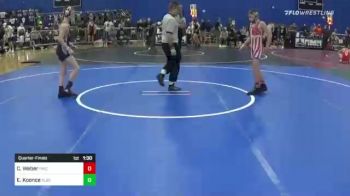 95 lbs Quarterfinal - Carson Weber, Pwc vs Elias Koonce, Alber Athlectics