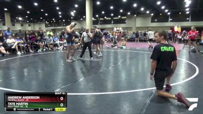 157 lbs Round 5 (6 Team) - Andrew Anderson, Techfall Black vs Tate Martin, Gulf Coast WC