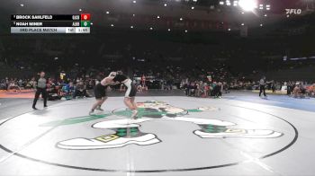 6A Boys 285 lbs 3rd Place Match - Brock Sahlfeld, Glencoe Boys vs Noah Miner, Aloha Boys