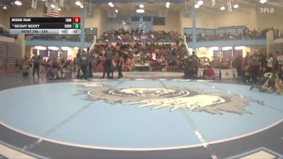 126 lbs 3rd Place Match - Scout Scott, Bonneville vs Jesse Rae, Emmett High School